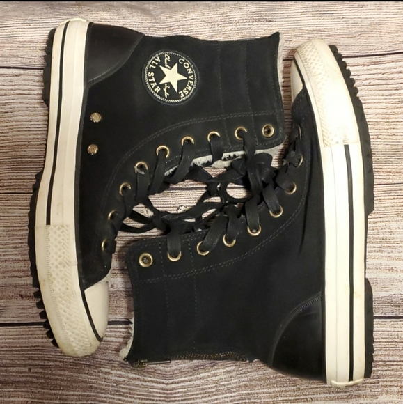 lined converse high tops